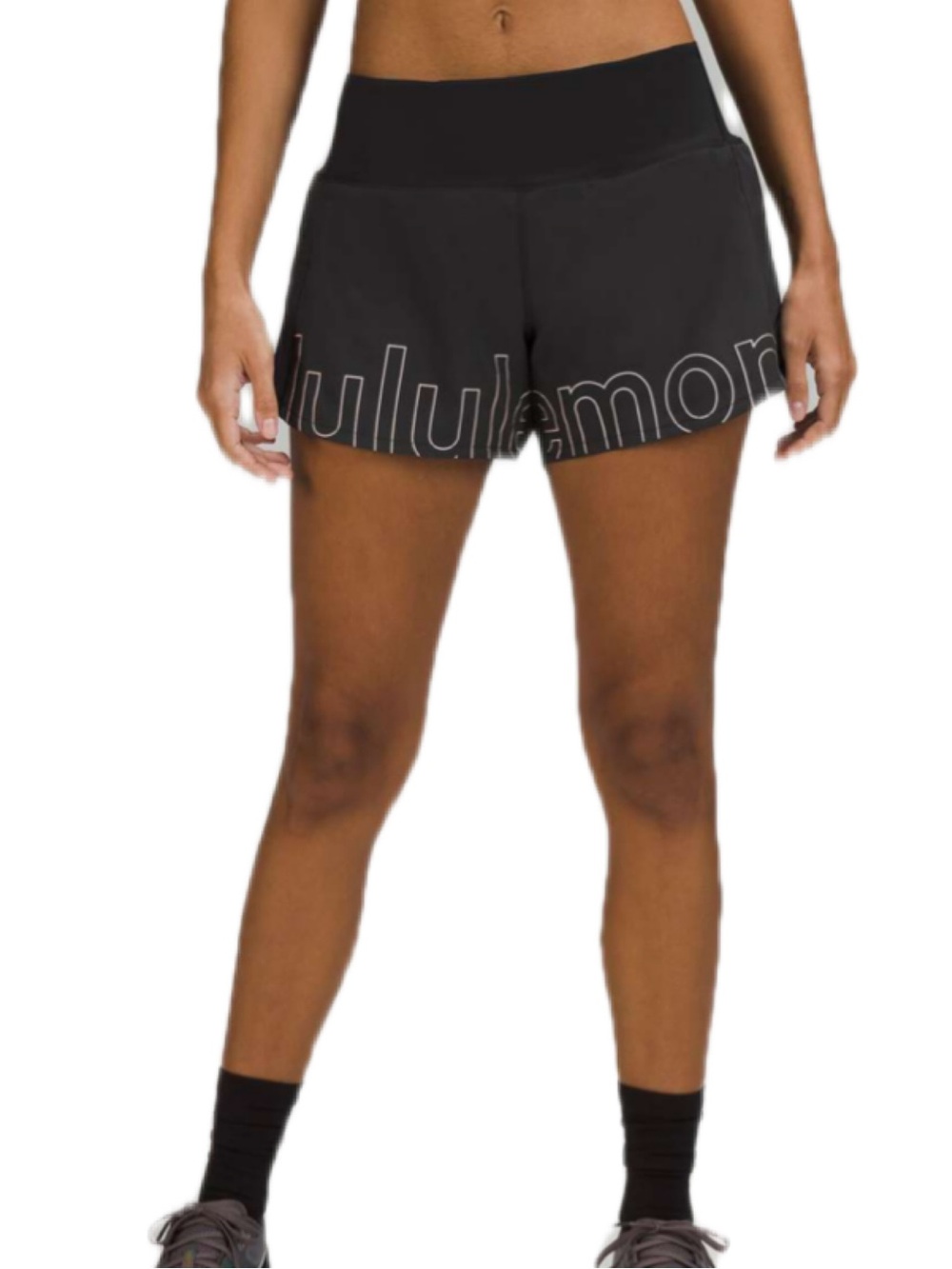 Lululemon Speed Up Mid-Rise Lined Short 4in Graphic
